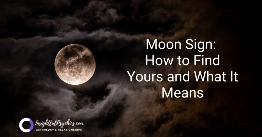 Moon sign astrology - the moon in a cloudy night time sky