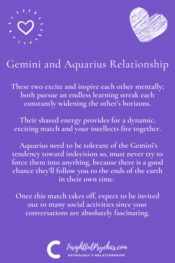 Gemini and Aquarius Relationship