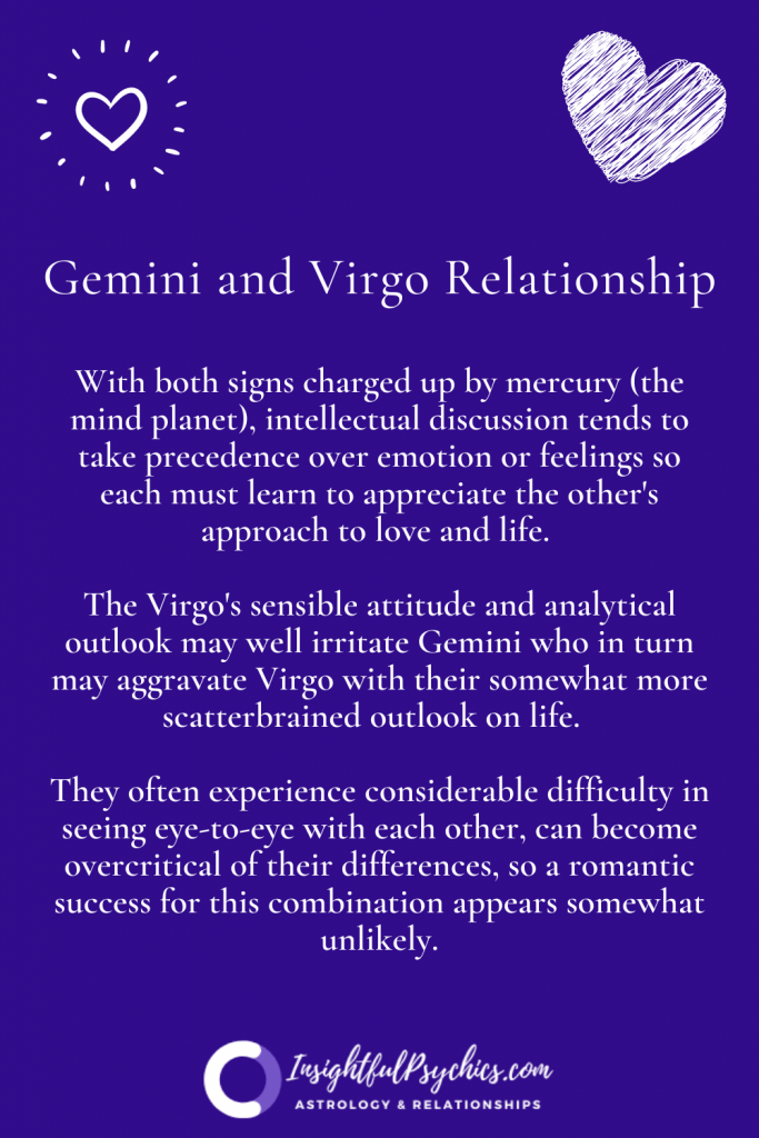 Gemini and Virgo Relationship