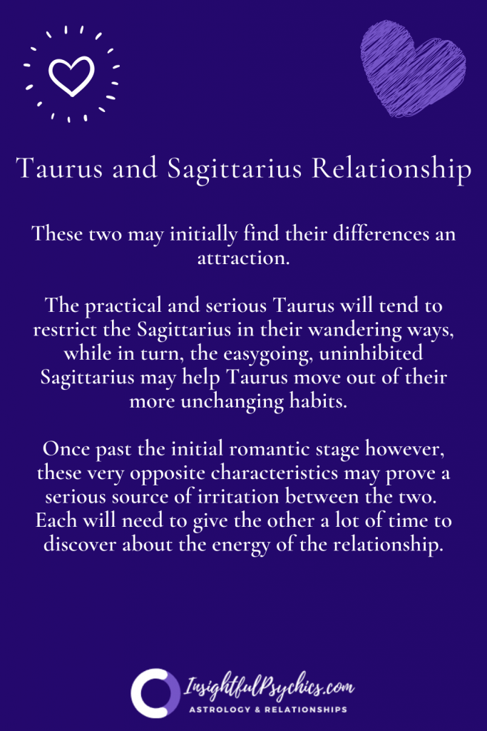 Taurus and Sagittarius Relationship