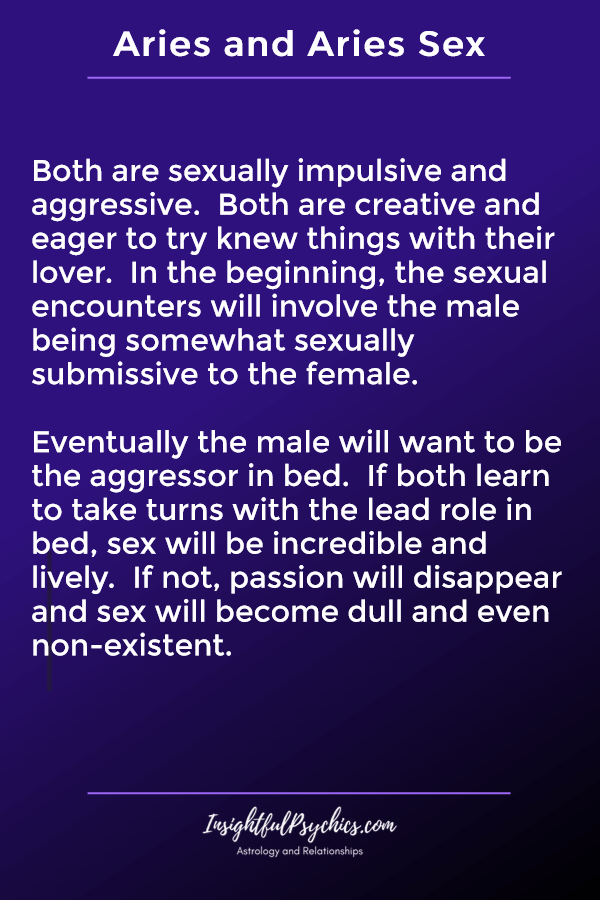 aries and aries sexually compatible