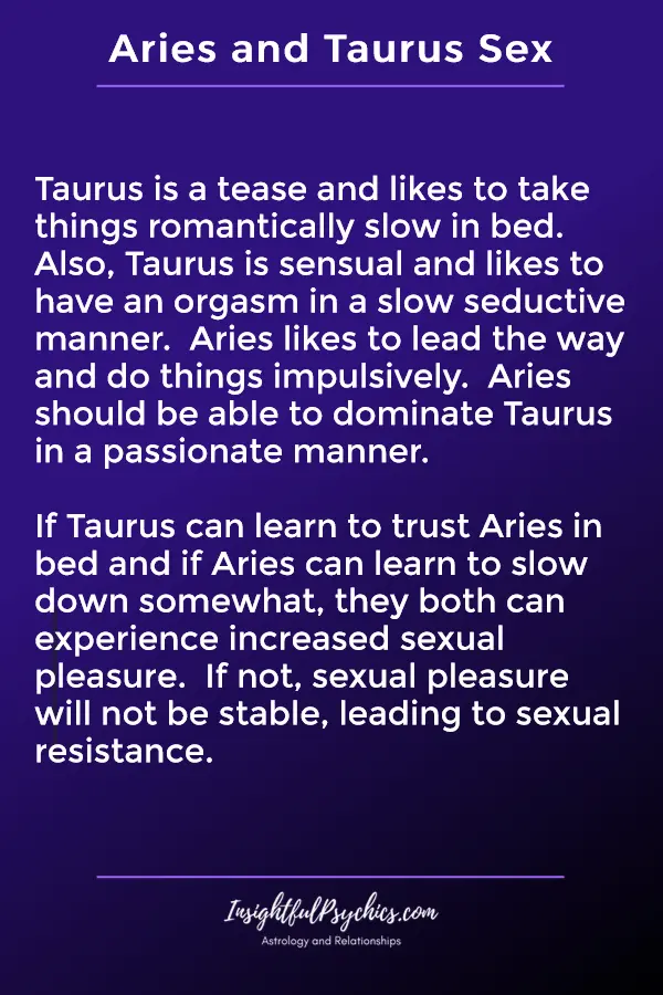 aries and taurus sexually compatible