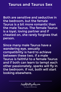 Taurus and Taurus Compatibility: Sex, Love, and Friendship
