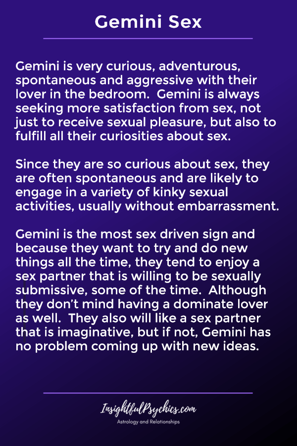 gemini sex drive