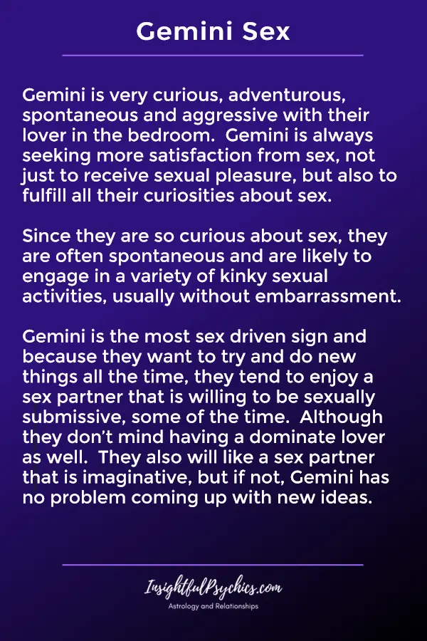 gemini sex drive