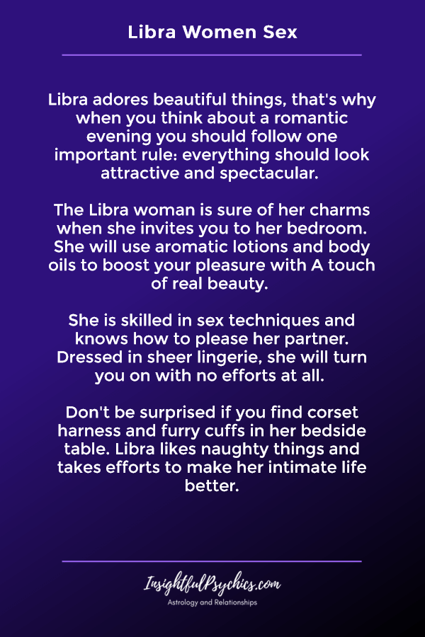 Libra Woman Sex traits