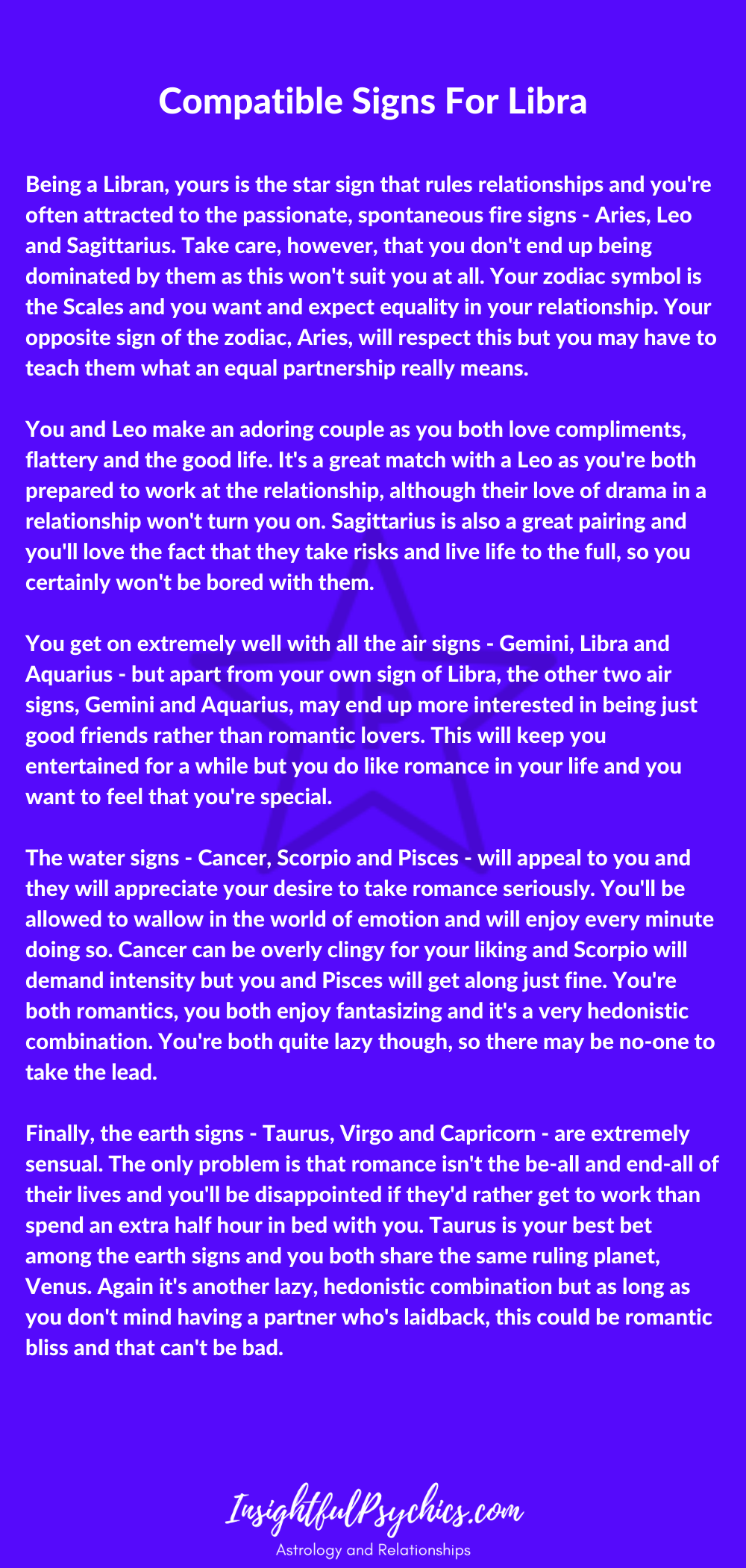 compatible signs for Libra