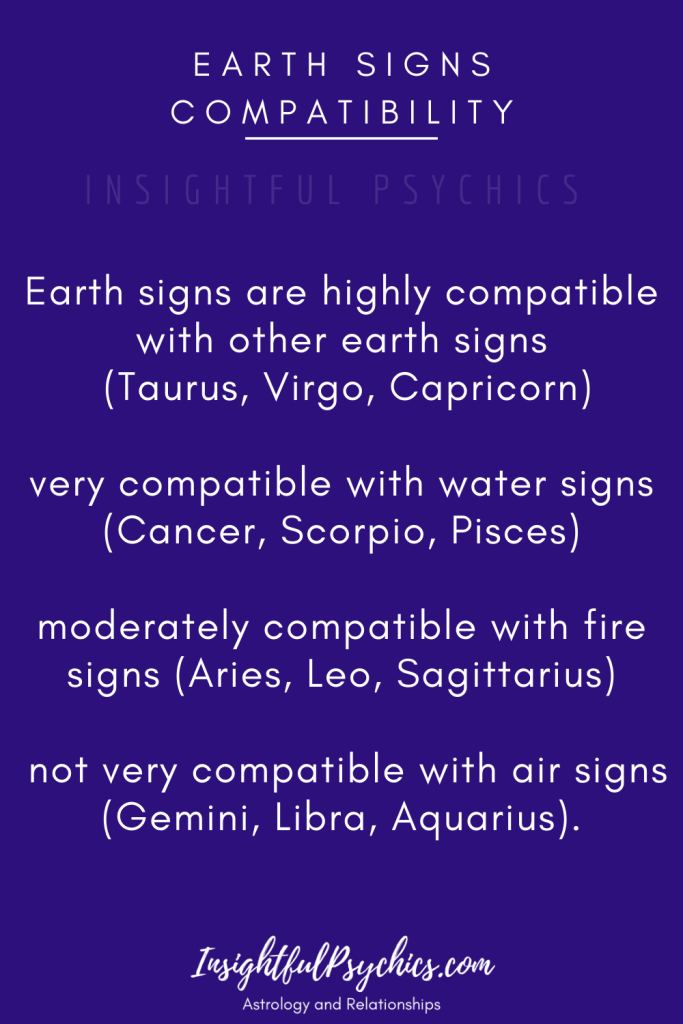 earth signs compatibility