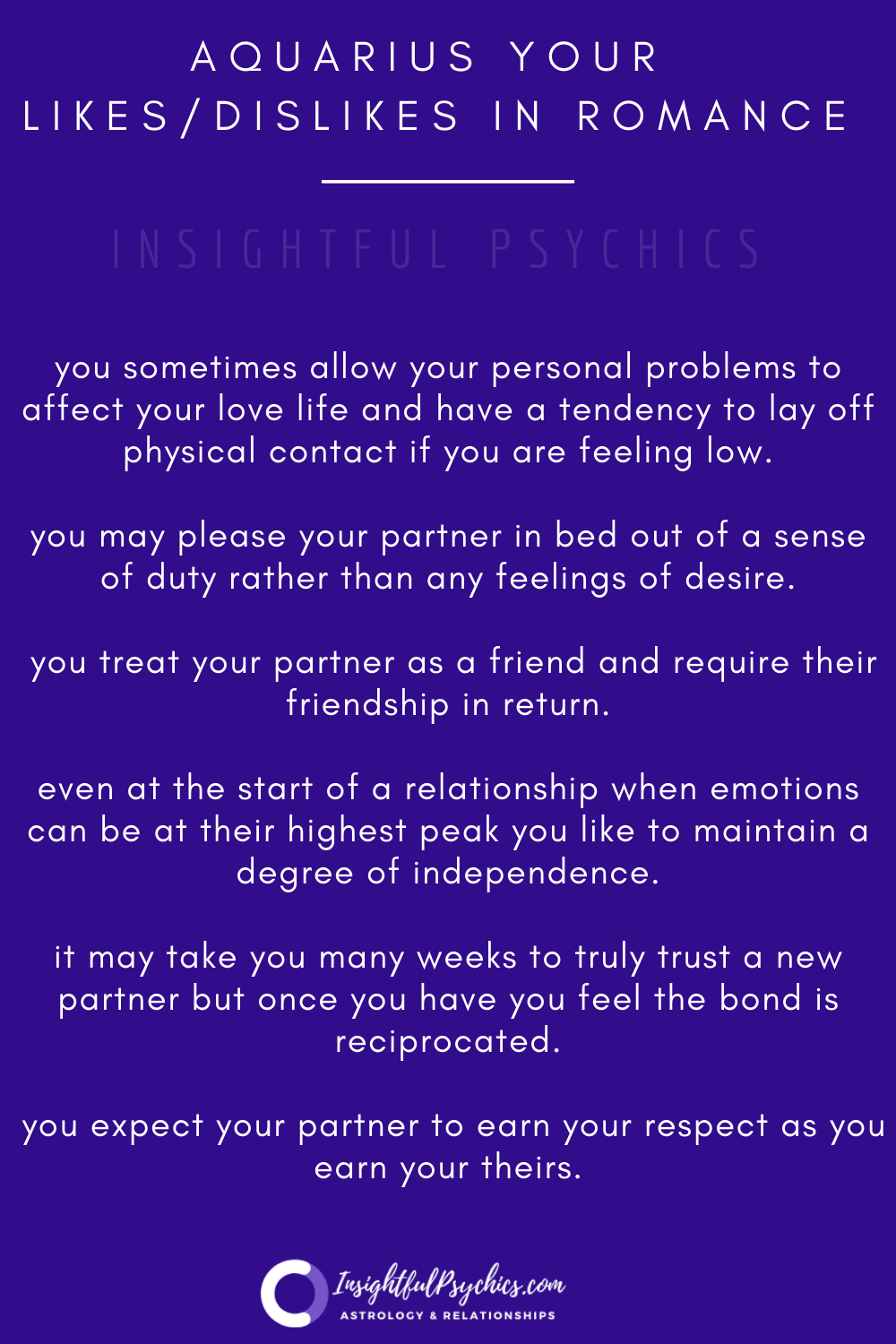 Aquarius Romance and Relationship Traits