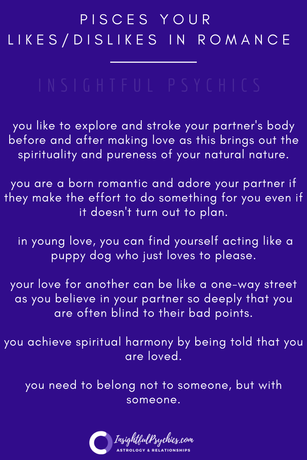 Pisces Romance and Relationship Traits