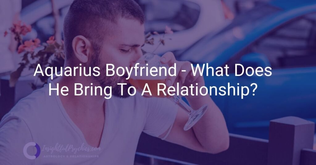 aquarius boyfriend having a beer at a patio.