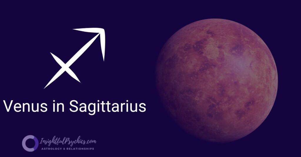 venus in sagittarius- the planet venus in the nighttime sky in the sign of sagittarius.